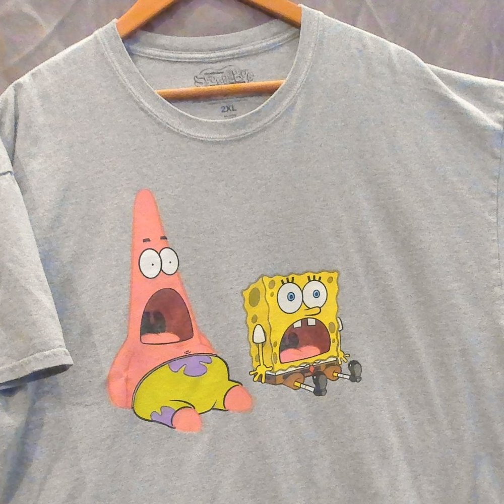 "Shocked" Sponge Bob and Patrick Tee (2XL)